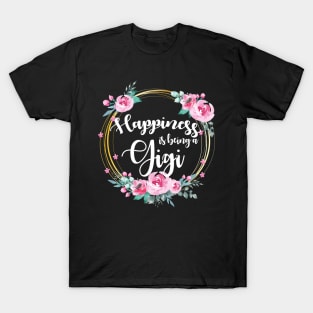 Happiness Is Being A Gigi Floral T-Shirt